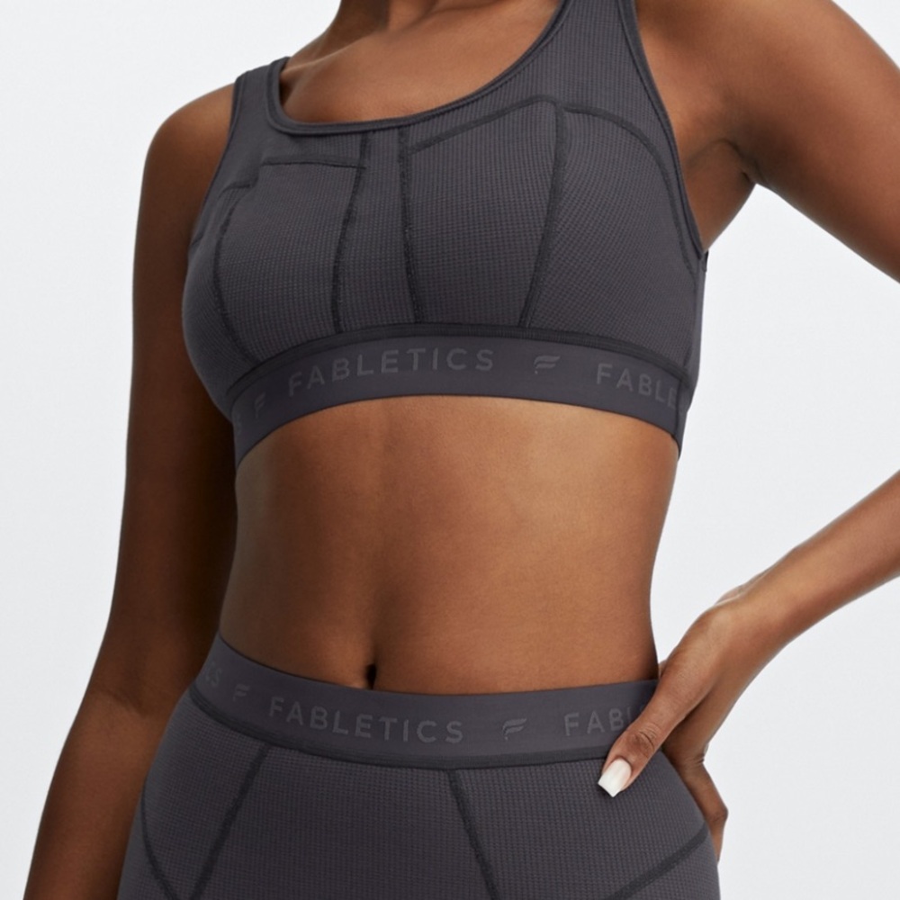 Fabletics Charcoal High-Support Seamless Sports B… - image 2